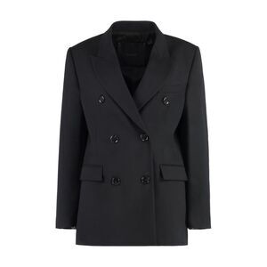 PINKO Double-Breasted Tailored Blazer Women BLACK Coats & Jackets